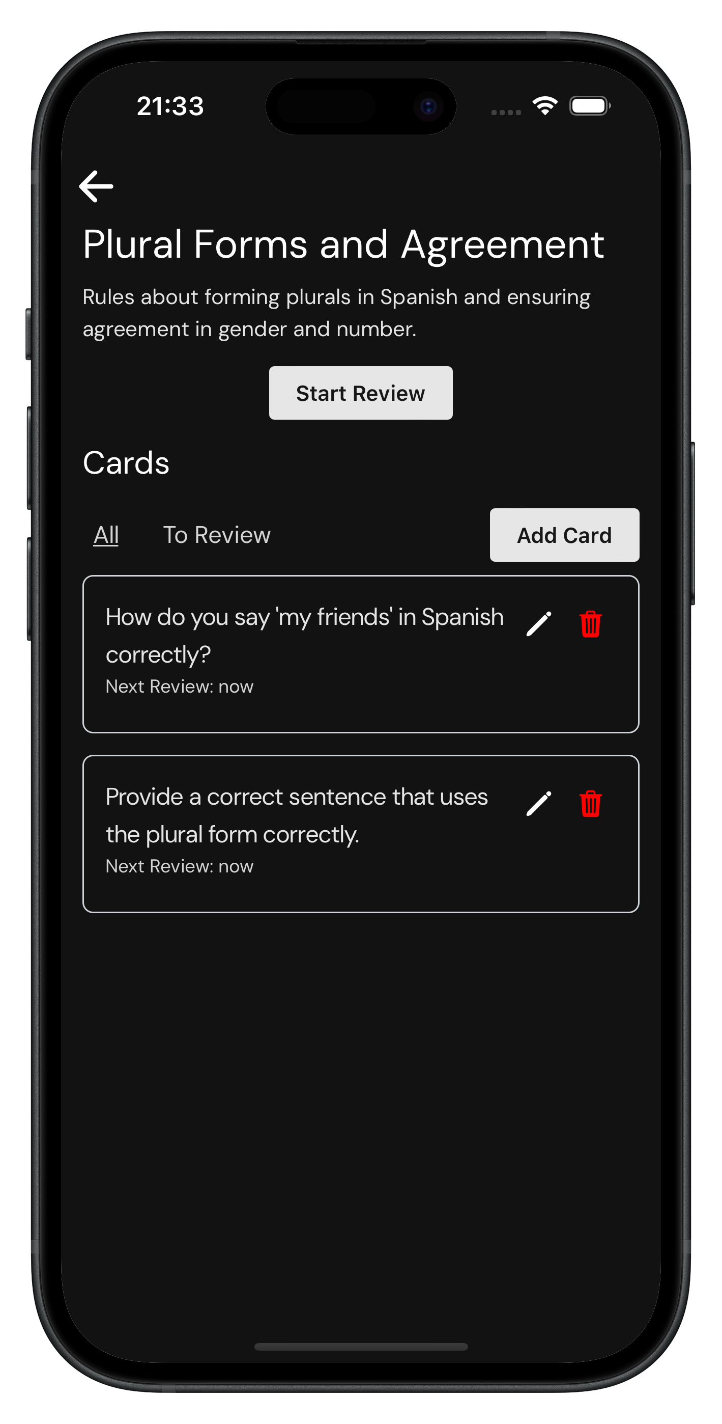 Spaced Repetition Learning